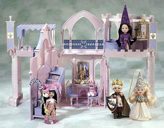 Где можно купить дворец для куклы Барби? Здесь вы можете найти Дворец принцессы Шелли (Mattel). Королевство Шелли это волшебный мир, где девочки смогут разыграть увлекательные сказочные приключения с принцессой Шелли и ее придворными маленькими друзьями среди них дракончик Пинки, первый сказочный друг Шелли. Принцесса Шелли правит своими подданными мудро и справедливо